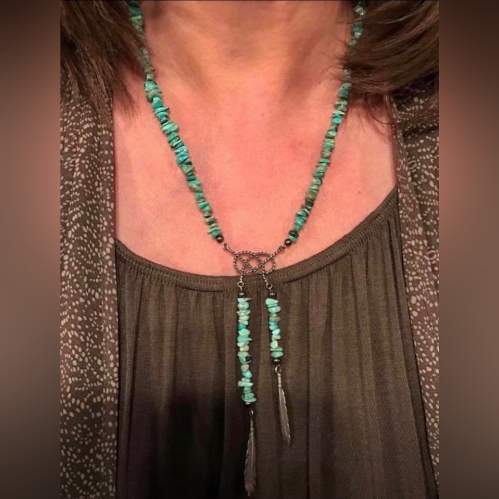 SaSpurilla Navajo sterling and turquoise necklace
